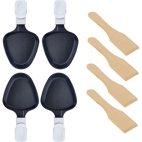 Poêlons Raclette Triangulaires Spatules Bois Plaques Antiadhésives Mini Appareil Fromage Accessoires Raclette Table Party (1/5)