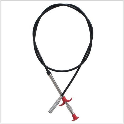 Outil de débouchage pour canalisations, 60 cm de long, multifonctionnel, avec griffe de nettoyage et tube à ressort, pour déboucher les canalisations de cuisine. (1/5)