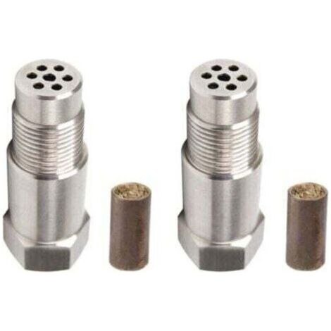 Lot de 2 capteurs d'O2, capteur d'oxygène pour voiture Cel Fix Check Engine Light Eliminator Adapter Oxygen M18X1.5 (1/4)