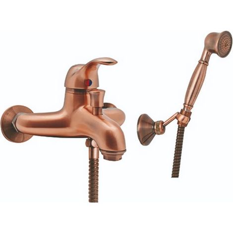 DianHydro serie Class gruppo vasca rubinetto monocomando con doccetta duplex ramato miscelatore (1/3)