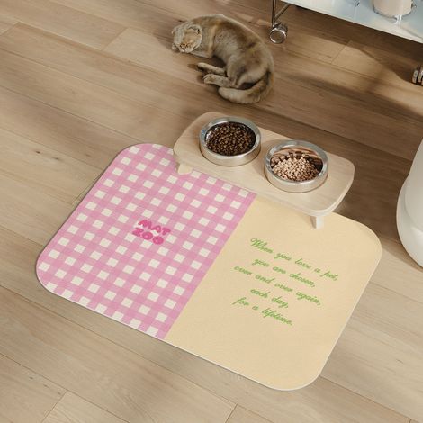 HSS-Tapis d'alimentation pour animaux,antidérapant et facile à nettoyer, convient aux chats et aux chiens - 4050cm [Nouveau tapis en terre de diatomées]