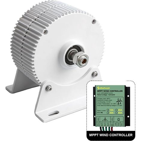 Generator, 800 U/min Betrieb, Erneuerbare Energie kompatibel, Mit Basis und mppt, 48V (1/2)
