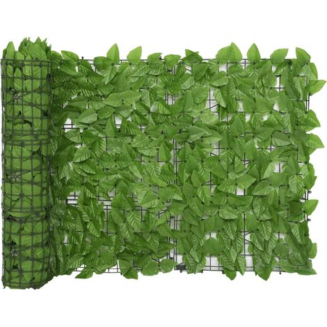 Paravento per balcone protezione privacy paravento con foglie 300 x 75 cm verde 020009996