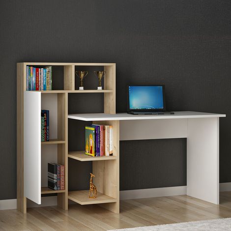 Escritorio Jato, 7 Estantes, Una Puerta, 7 Espacios, 71x60x74h cm Blanco (1/3)