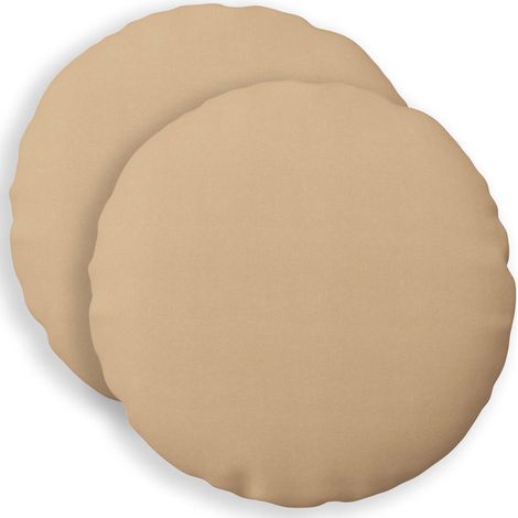 Coussin avec oreiller HEERLEN 2 pc Crème Tissu vidaXL