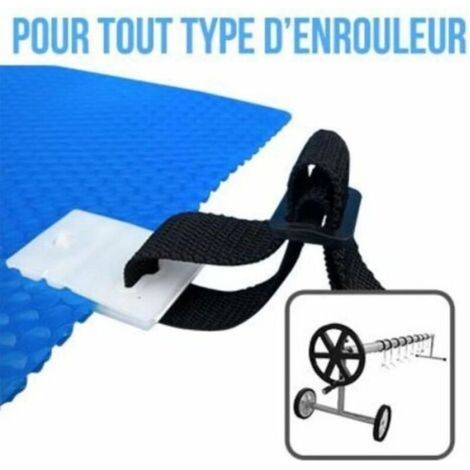 Sangle Pour Enrouleur De Bache A Bulles - 180 Cm - Noir - Lot De 8 (1/5)
