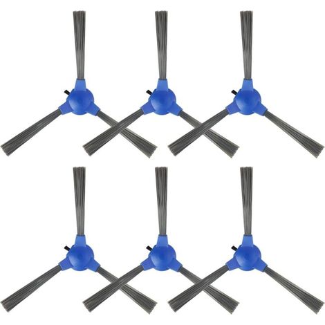 Lot de 6 brosses latérales de rechange pour aspirateurs Eufy RoboVac 11S 12 15T 15C 25C 30 30C 35C 11S Max 15C Max 25C Max 30C Max G20 G30 G30 Edge G10 G30 Edge G10 G30 Hybrid Eufy Rob (1/5)