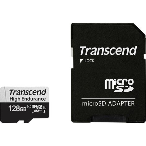 Tarjeta microSD Transcend 350v 128 GB impermeable resistente (1/3)
