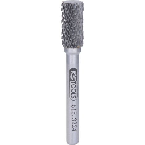 KS Tools HM Zylinder-Frässtift Form A ohne Stirnverzahnung, 10mm - 515.3224