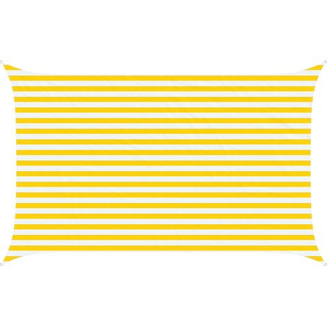 Toldo Vela de Sombra Amarillo y 4 x 2,5 m 100% Poliéster Oxford vidaXL