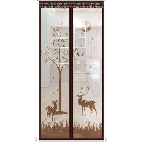 Anti-Insectes Fermeture Automatique Moustiquaire Magnétique 90x220cm(35x87inch) (1/5)