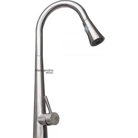 Robinet de Cuisine avec Douchette Extractible Inox Satine CF021