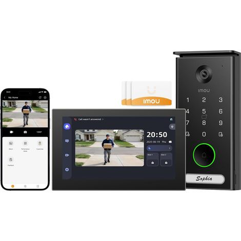 3K Connected Video Intercom 2 Wires 7 Inch Touch Screen IP65 (1/5)