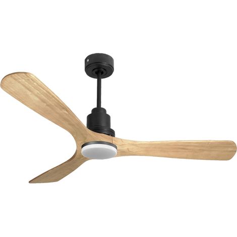 Ventilatore da soffitto Reversibile Termostato Dimmabile Wifi Motore CC Tetti inclinati Telecomando Luce a tre toni Hypersilence Memoria PURLINE ParosD132C04LED64639