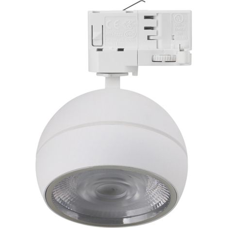 Projecteur rail tilt UKU2 Corte de fase L,C LED COB 7W 881lm(783lm)/913lm(772lm)/954lm(775lm) CRI90 2700K/3000K/4000K 10º Blanc