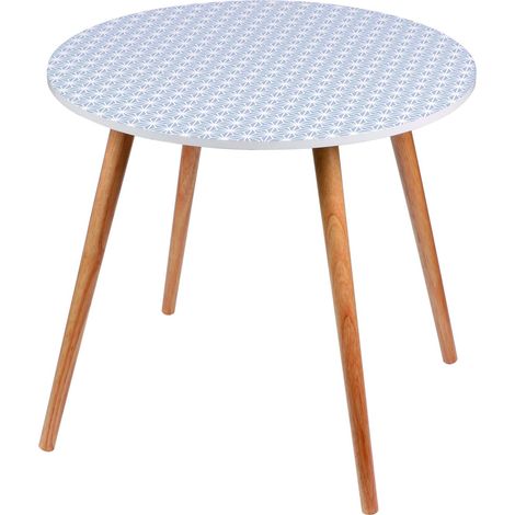 Table d'appoint à motifs design scandinave FJORD