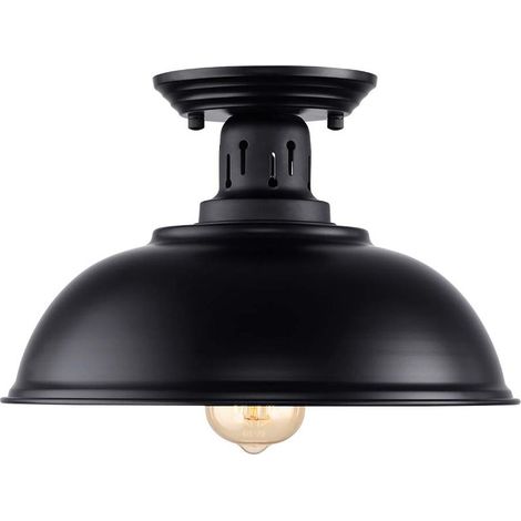 Plafonnier rétro en métal – design industriel simple, lumière chaude 220V, douille E27 (1/5)