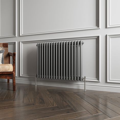 Traditional 2 Column Anthracite Grey Radiator (600mm H × 830mm W) – 3760 BTU / 1102W – Cast Iron Style (1/5)
