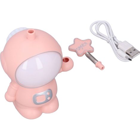Lampe de bureau LED avec 2 modes d'éclairage, protection des yeux, chargement USB, veilleuse astronaute avec taille-crayon intégré, rose. (1/5)