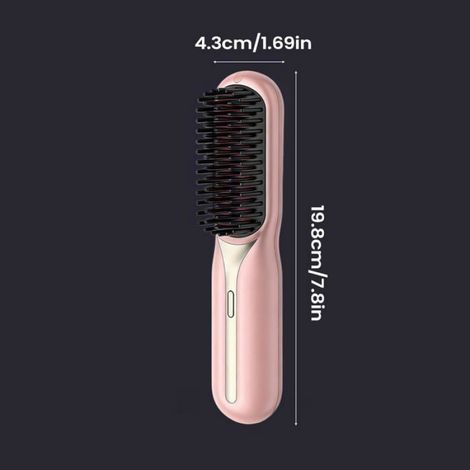 Peigne lisseur cheveux - 1pc, 3 températures, Coiffage rapide voyage vacances matin pressée Aucuneary (1/5)
