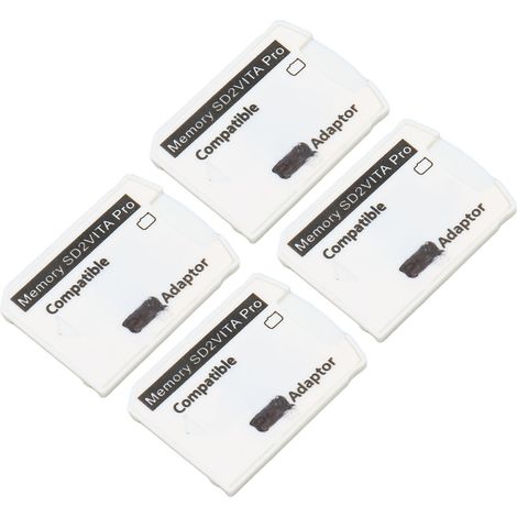 4 adaptateurs de carte mémoire pour PS Vita 1000, 2000 et PS TV, compatibles avec cartes micro SD (1/5)
