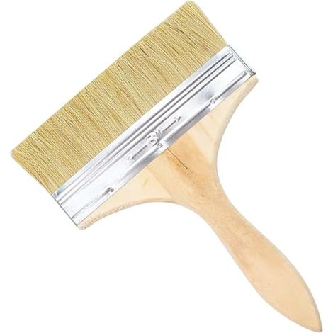 Pinceaux de peinture à palette de 16 cm, grand pinceau à poils doux et rigides épais pour peinture, dessin, teinture, huile, calcaire, terrasse, clôture, papier peint acrylique, pâte murale, maison (1/5)