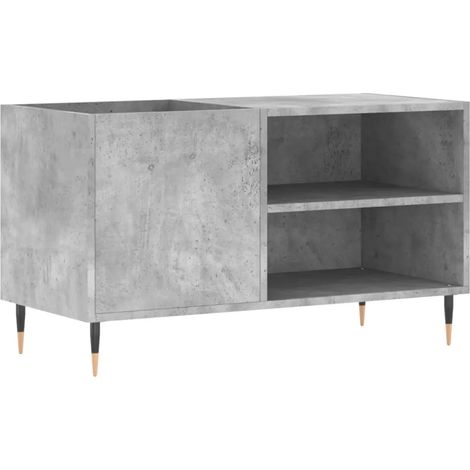Mueble para discos clásico y práctico para salón 85 x 38 x 48 cm estilo industrial madera gris hormigón 020049104 (1/5)