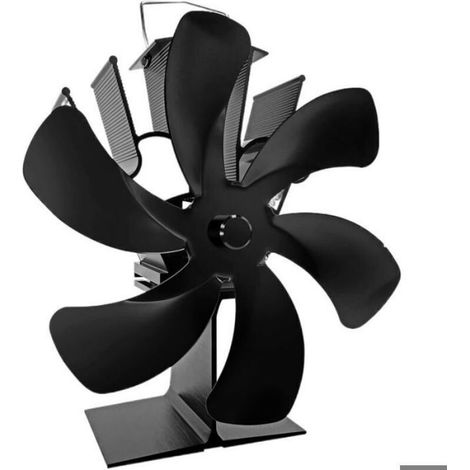Ventilateur thermoélectrique à 5 pales pour poêles à bois et cheminées, incluant un souffleur d'air pour poêles à bois (1/5)