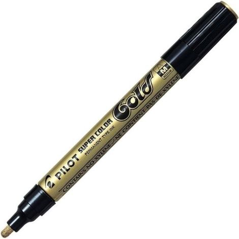Pilot Super Color marcador permanente Punta redonda Oro