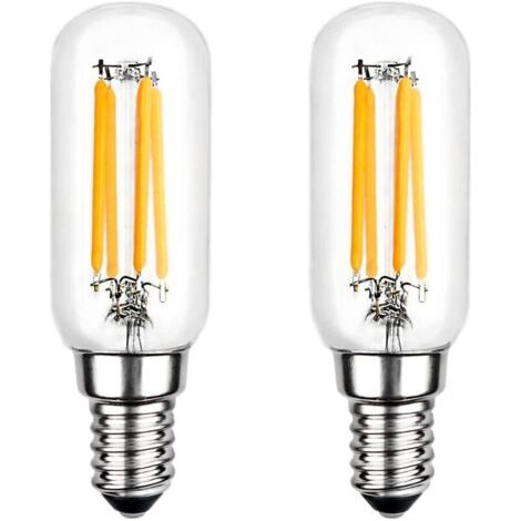 Ampoule Filament Tubulaire LED E14 T25 4W Blanc Chaud 6000K, 400LM, 2 Ampoules LED pour Hotte Aspirante (non-dimmable) (1/4)