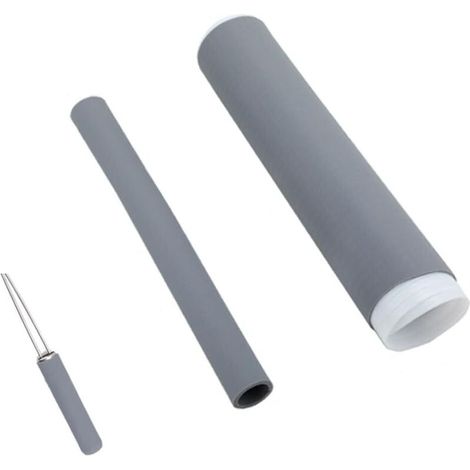 Bardusch-Manchon de poignée en fonte - Isolation thermique - En silicone - Pour poêles, fours, ustensiles de cuisine (gris, taille S) (1/5)