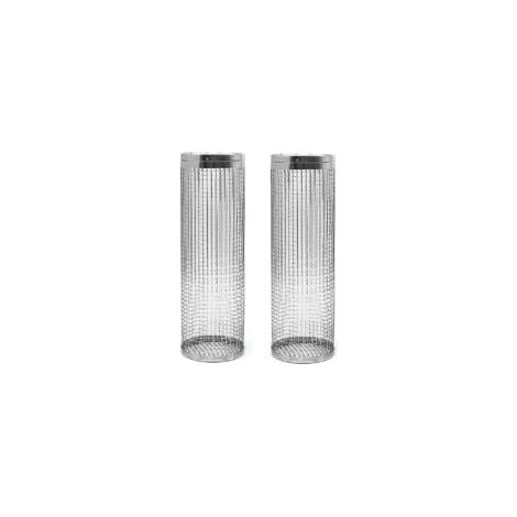 Set di 2 cestelli per griglia con ruote - Il miglior cestello per griglia mai progettato, griglia rotonda in acciaio inox