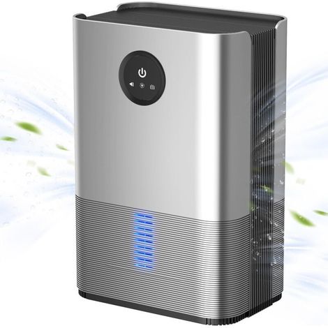 Black Home Room Dehumidifier, 50 oz Water Tank (850 sq ft) Safe Drain Dehumidifier Auto Shut-Off Deodorizer Small Portable Bathroom Dehumidifier R (1/5)