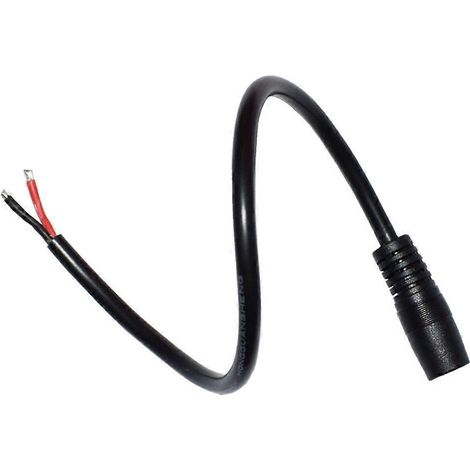 30 cm langes 7,9 mm x 0,9 mm Netzkabel mit offenem Ende und blankem 2-Pin-Stecker