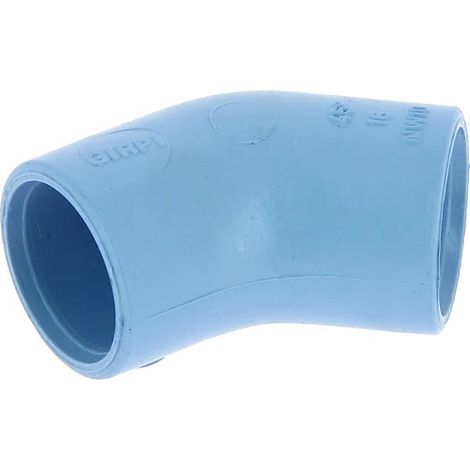 Coude 45° PVC bleu air comprimé femelle-femelle Ø16