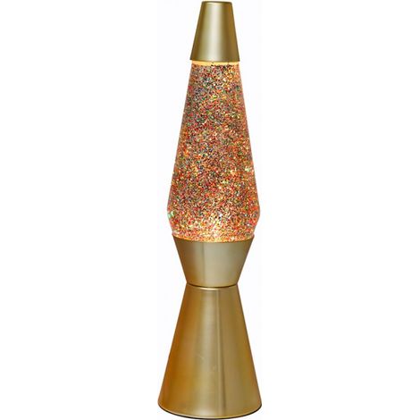iTotal Gold Glitter Lava-Lampe 40 cm multicolor
