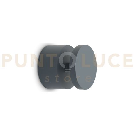 Ideal Lux Applique moderna Toffee 1 luce LED integrato IP65 antracite metallo