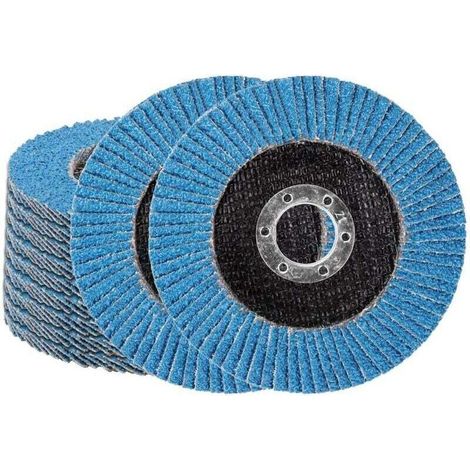 Disques à lamelles, paquet de 10, 11,4 cm (40 disques), disques de ponçage en oxyde d'aluminium haute densité, meules pour le ponçage du métal et du bois