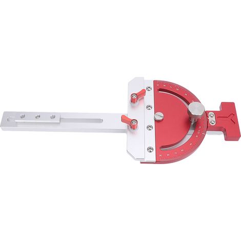 Guide d'onglet pour scie circulaire, en alliage d'aluminium, réglable à plusieurs angles, pour le travail du bois (1/5)
