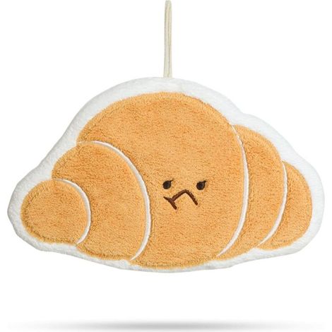 Serviette de toilette mignonne avec boucle de suspension, serviette de toilette absorbante en polaire corail microfibre, convient pour la cuisine, la salle de bain et la chambre, 15 x 25 cm, forme cro