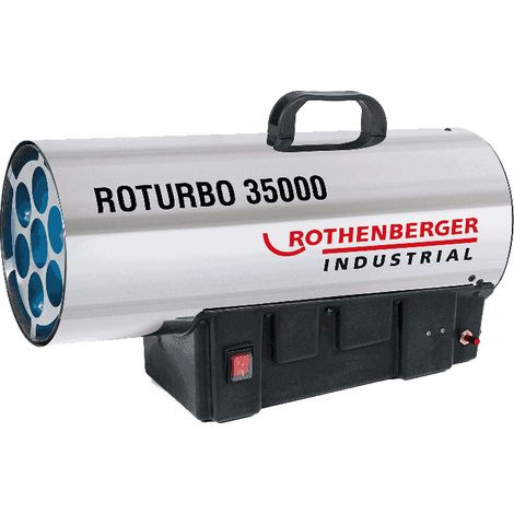 ROTHENBERGER Industrial Chauffage au gaz ROTURBO 35000 avec Piezo incl. Tuyau et régulateur - 1500000363