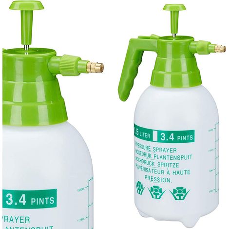 Spruzzatore a Pressione 1,5 Lt Ugello Regolabile in Ottone da Giardino Pesticidi (1/3)