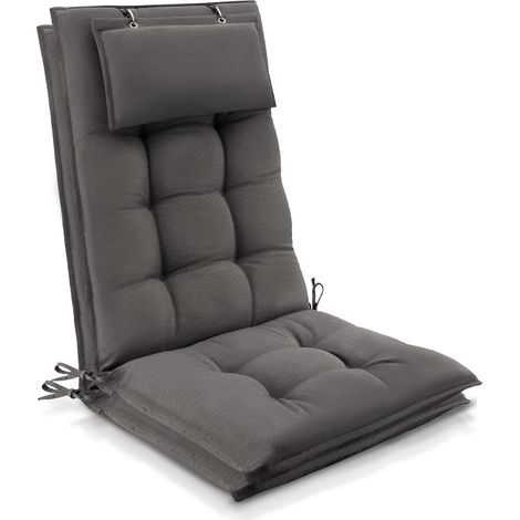 2er Set Sun-HL Hochlehner Auflage 120x50x8cm Taupe