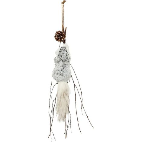 Décoration de Noël Lapin "Hors Piste" 44cm Gris (1/2)