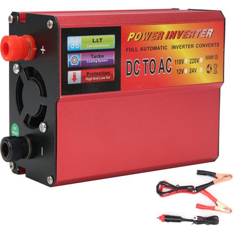Convertisseur 500W Portable intelligent Onde Sinusoïdale Modifiée Protection Multiple DC12V vers AC110V Prise USB intégrée (1/5)