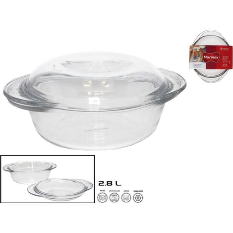 Plat de cuisson en verre 2 2.4 L lave-vaisselle résistant chaleur (1/4)