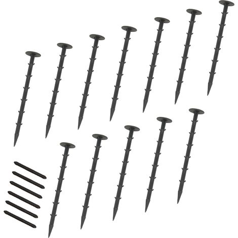 Bordura Flexible para Jardín 4 x 1,2 m Negra con Estacas y Conectores, Bordes para Césped y Parterres, Caucho Resistente UV e Intemperie, Delimitador Decorativo Exterior (1/5)