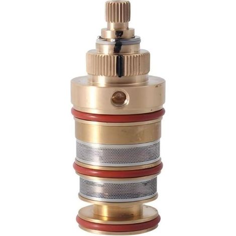 Cartouche thermostatique de douche en laiton, cartouche thermostatique de rechange en laiton pour mitigeur de douche, kit de réparation (1/3)