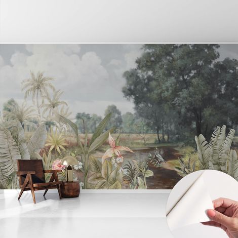 Fotomurale adesivo stickers - murali decorativo - soggiorno moderno - effetto realistico - Paesaggio esotico 416x254 cm (1/5)