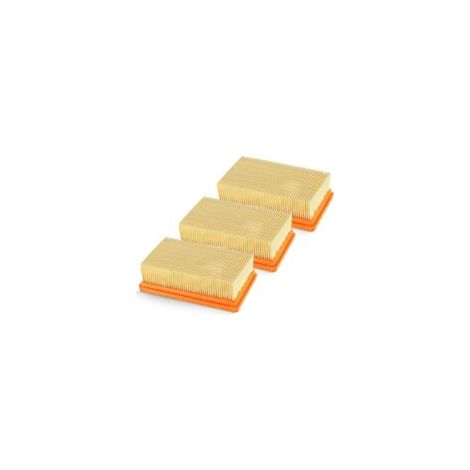 Lot de 3 filtres plissés plats de rechange Karcher MV4 MV5 MV6 WD4 WD5 WD6, WD4P WD5P WD6P Aspirateur sec et humide – Remplace 2863-005.0 - Crezuo (1/4)